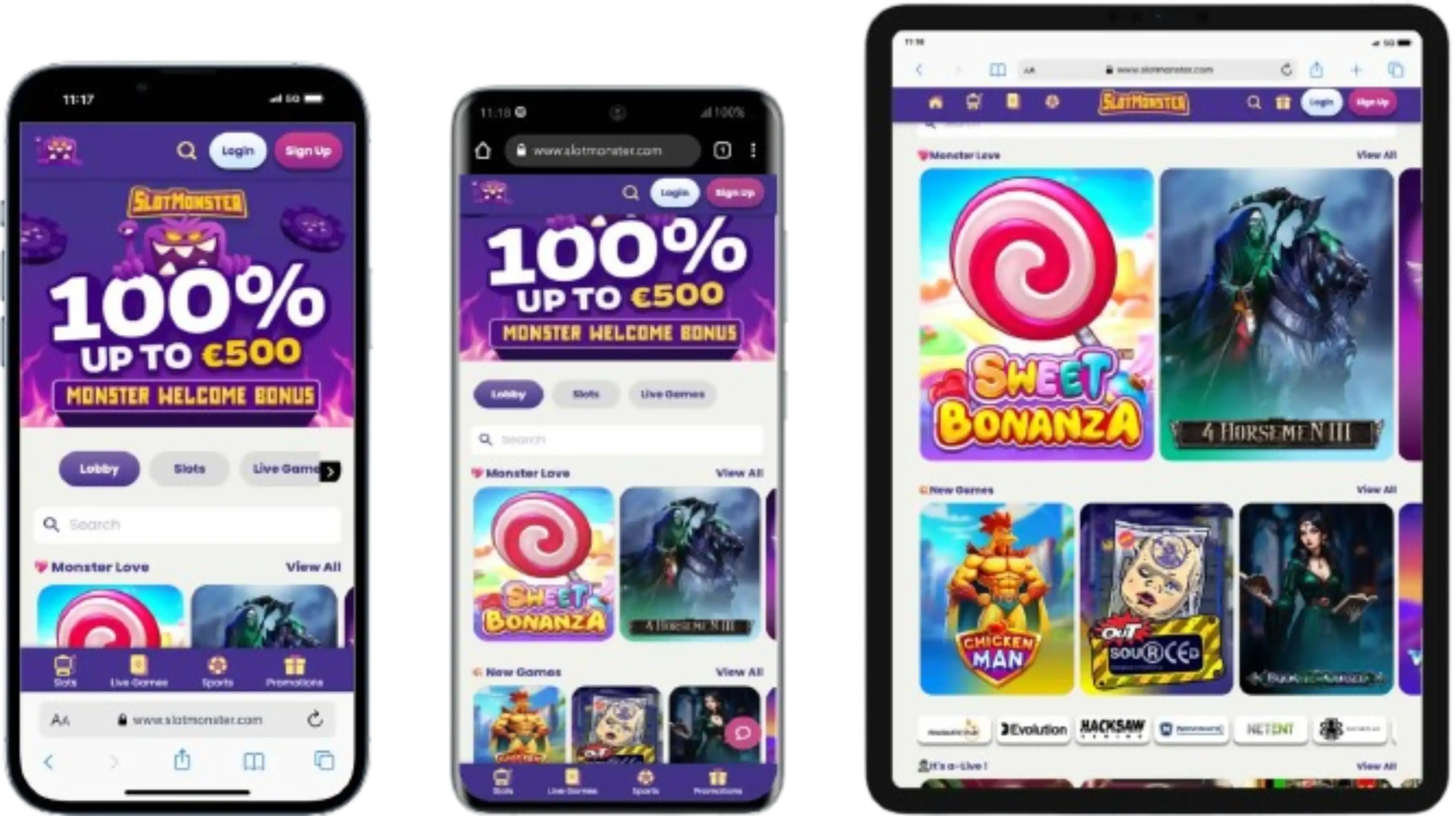 SlotMonster Casino App-Screenshot